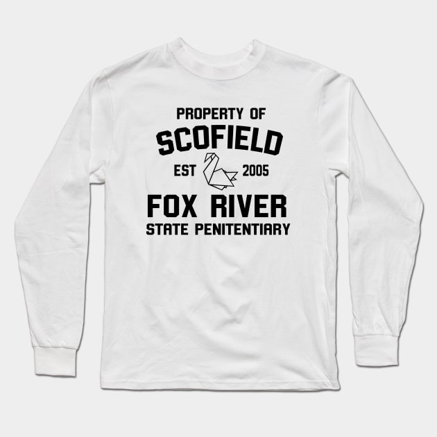 Property Of Scofield Fox River Prison Break Long Sleeve T-Shirt by tinastore